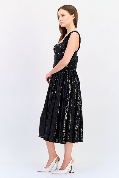 Polo Ralph Lauren Women Embellished Midi Dress, Black