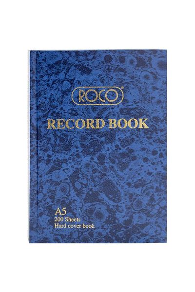 Roco Record Book A5 Size – 400 Pages (200 Sheets), 16 x 22 cm