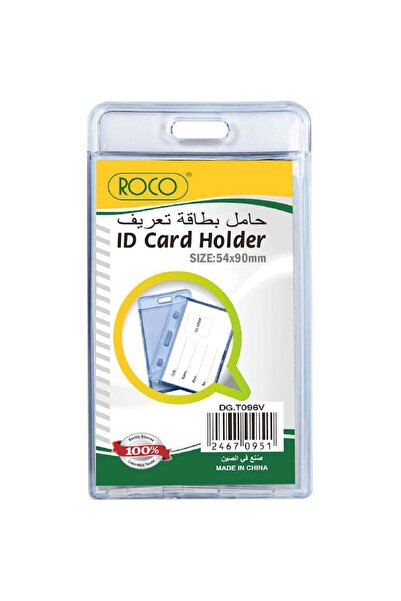 Roco حامل بطاقة هوية شفاف - غطاء شارة شفاف للمكتب والمدرسة والفعاليات