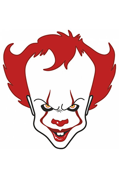 INOVATIX Set de 8 piese, autocolant Pennywise clovnul nebun, INOVATIX®. 6 cm