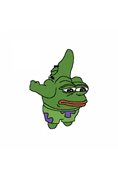 INOVATIX Set de 8 autocolante Meme Patrick Star Domnul în ghiozdan cu broasca...