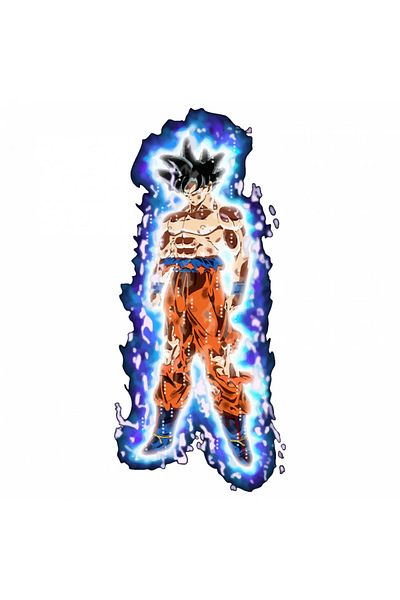 INOVATIX Set de 8 piese, autocolant Dragon Ball Goku ultra instinct 5, INOVATIX®. 6 cm