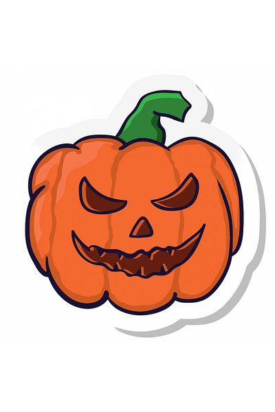 INOVATIX Set of 8 pieces, Halloween Pumpkin Sticker, INOVATIX®. 6 cm