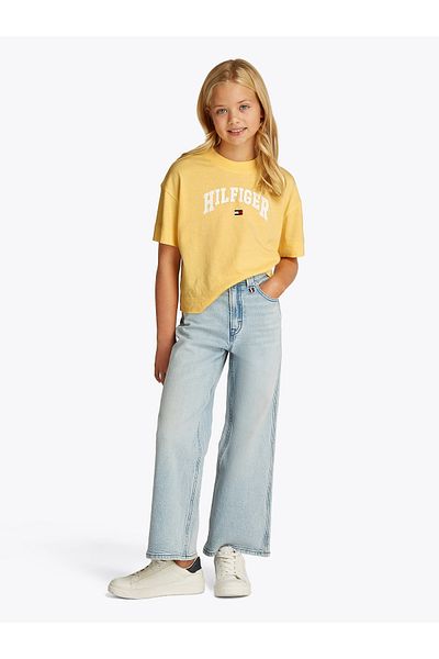 Tommy Hilfiger Tommy Hilfiger Girls Citronella Varsity Logo Melange T-Shirt