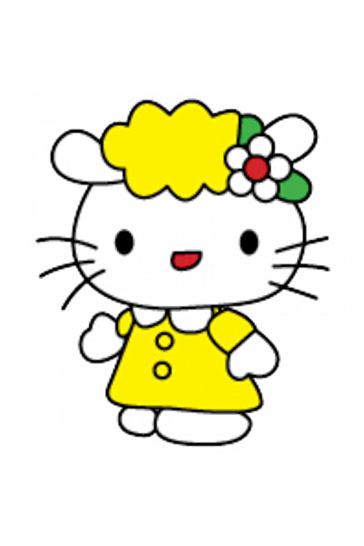 INOVATIX Σετ 8 τεμαχίων, Αυτοκόλλητο Happy Hello Kitty, INOVATIX®. 6 εκ.