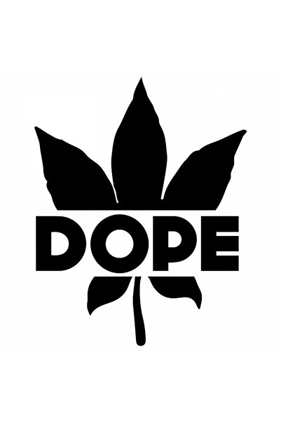 INOVATIX Set de 8 autocolante Dope cu flori de canabis, INOVATIX®. 6 cm