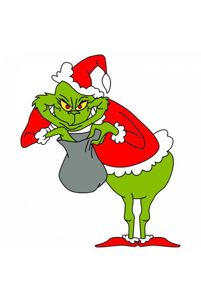 INOVATIX Set de 8 piese, autocolant Grinch 01, INOVATIX®. 6 cm