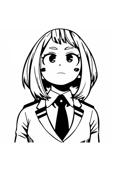 INOVATIX Set de 8 piese, autocolant anime My Hero Academia Ochaco Uraraka, IN...