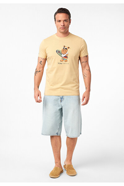 Williot Ανδρικό μπλουζάκι με κοντό μανίκι με στάμπα σκύλου Francisco με κανονική εφαρμογή