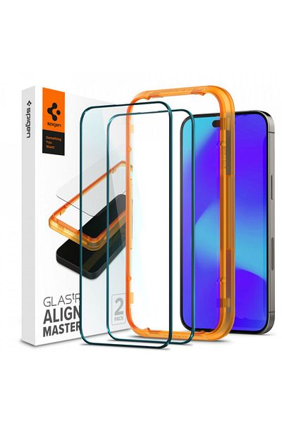 Spigen IPhone 14 Pro Case (set of 2) - Spigen Glas.TR Align Master - Black