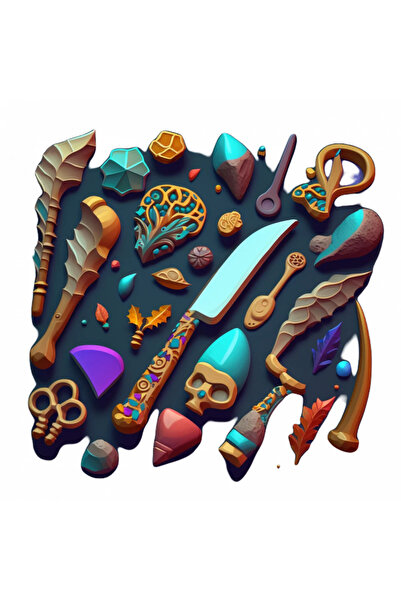 INOVATIX Set de 8 piese, instrumente de modelat din lut autocolant, INOVATIX®. 6 cm