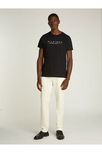 Tommy Hilfiger Tommy Hilfiger Men Black Nyc Logo Slim Fit T-Shirt