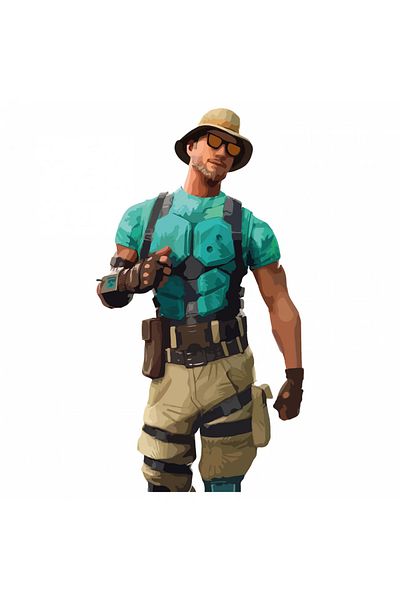 INOVATIX Set de 8 piese, autocolant Fortnite Battle Royale Marino, INOVATIX®. 6 cm