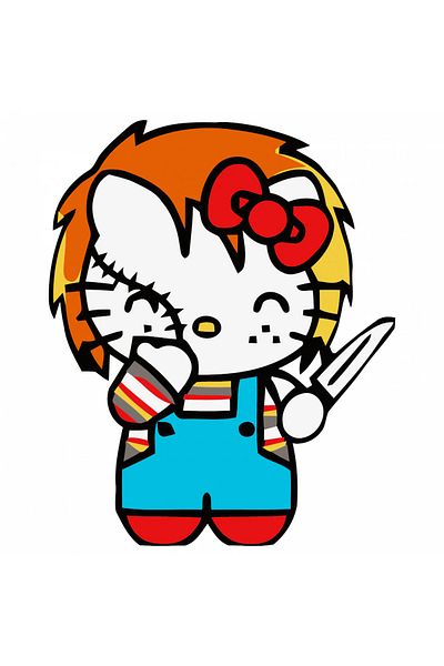 INOVATIX Set de 8 piese, autocolant Hello Kitty gospodină, INOVATIX®. 6 cm
