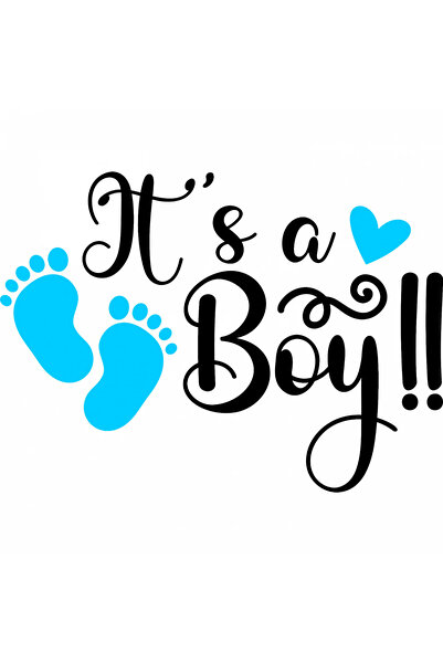 INOVATIX Σετ 8 τεμαχίων, Αυτοκόλλητο Its a boy, INOVATIX®. 6 εκ.