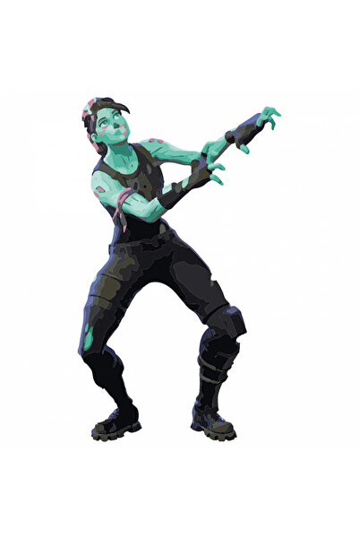 INOVATIX Set de 8 piese, autocolant Fortnite Ghoul Trooper, INOVATIX®. 6 cm