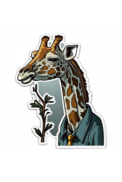 INOVATIX Set de 8 piese, autocolant birou Girafa, INOVATIX®. 6 cm