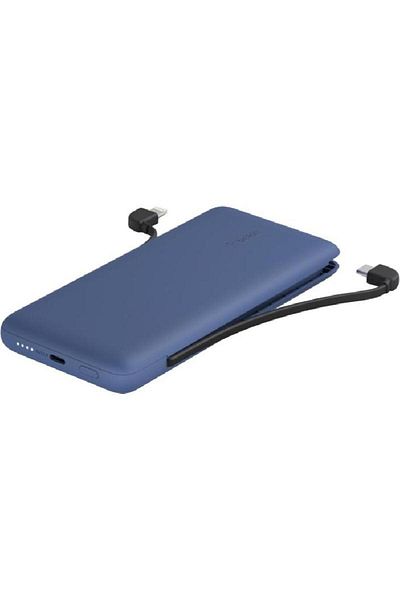 Belkin Boost Charge Plus 10K USB-C Power Bank with Integrated Cables Fast Battery Charging 10000 mAh