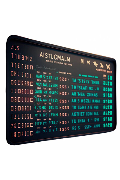 INOVATIX Set de 8 bucăți, autocolant panou plecări aeroport, INOVATIX®. 6 cm