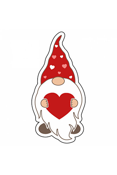 INOVATIX Set de 8 autocolante pitici de Crăciun cu inimă, INOVATIX®. 6 cm