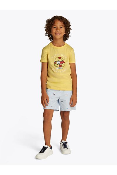 Tommy Hilfiger Boys Citronella Flag Character Back Logo T-Shirt