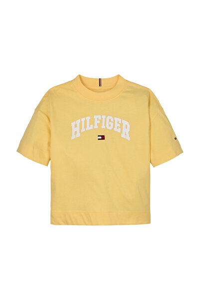 Tommy Hilfiger Tommy Hilfiger Girls Citronella Varsity Logo Melange T-Shirt