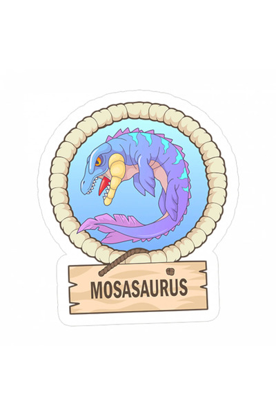 INOVATIX Set de 8 piese, autocolant dinozaur Mosasaurus, INOVATIX®. 6 cm