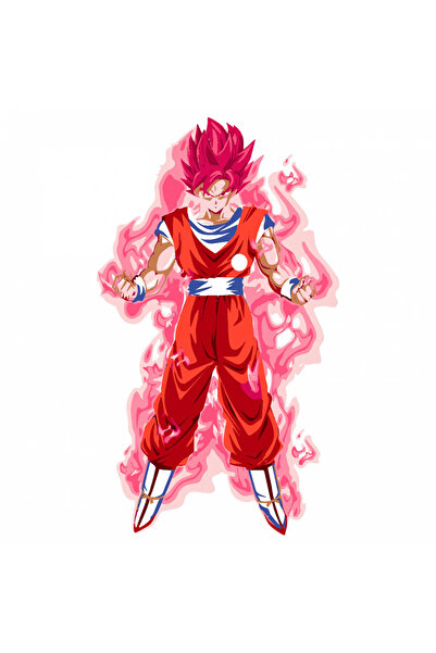 INOVATIX Set de 8 piese, autocolant Dragon Ball Zeul Roșu Goku, INOVATIX®. 6 cm