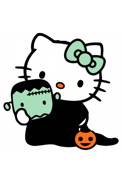 INOVATIX Set de 8 piese, autocolant dovleac Hello Kitty, INOVATIX®. 6 cm