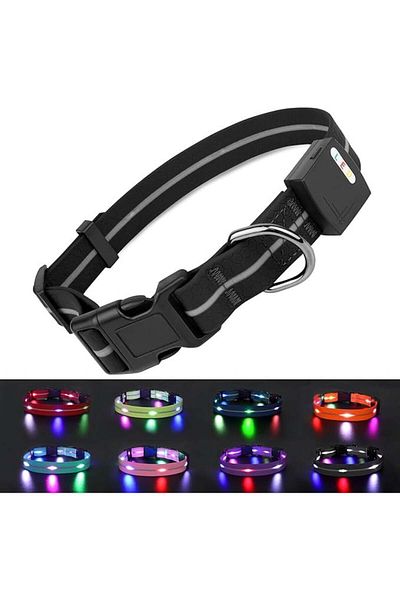JOYTECH Joytale LED dog collar, black, L, 45-60 cm