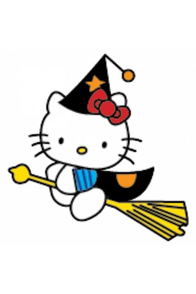 INOVATIX Set de 8 piese, autocolant Hello Kitty este o vrăjitoare, INOVATIX®. 6 cm