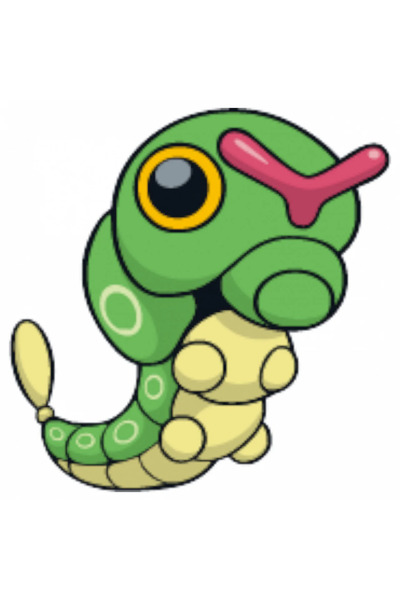INOVATIX Set de 8 piese, autocolant Pokemon Caterpie, INOVATIX®. 6 cm
