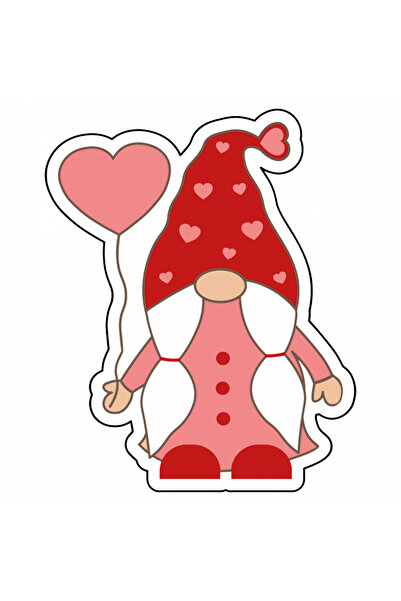 INOVATIX Set de 8 autocolante pitic de Crăciun cu balon în formă de inimă, IN...