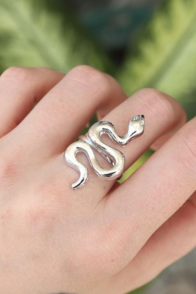 Skygo Brass Silver Color Adjustable Snake Ring - Tj-Byk3163