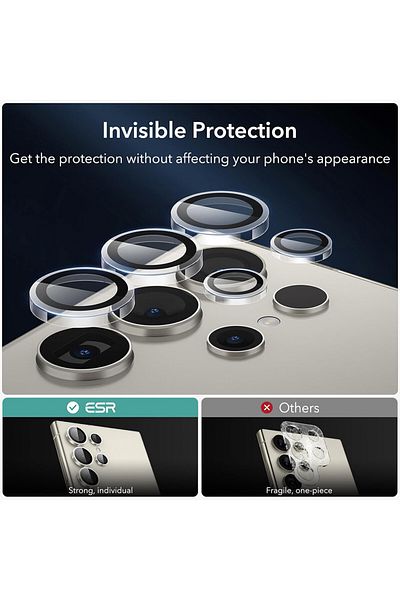 ESR Camera Film for Samsung Galaxy S24 Ultra (set of 2) - ESR Lens Protector Tempered Glass - Clear