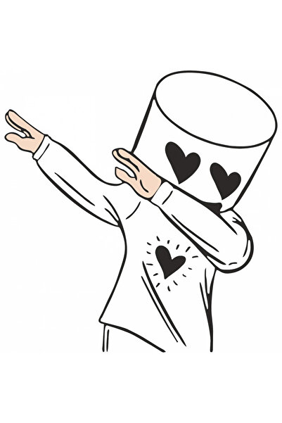 INOVATIX Set de 8 piese, autocolant dans Marshmello, INOVATIX®. 6 cm