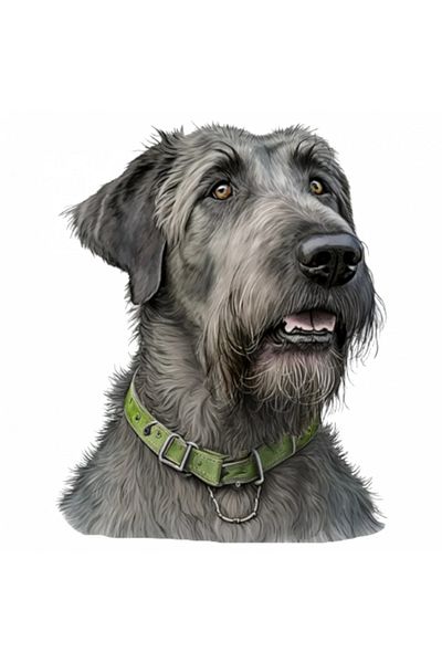 INOVATIX Set de 8 bucăți, autocolant câine Irish Wolfhound, INOVATIX®. 6 cm