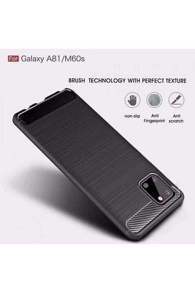 Techsuit Case for Samsung Galaxy Note 10 Lite - Techsuit Carbon Silicone - Black
