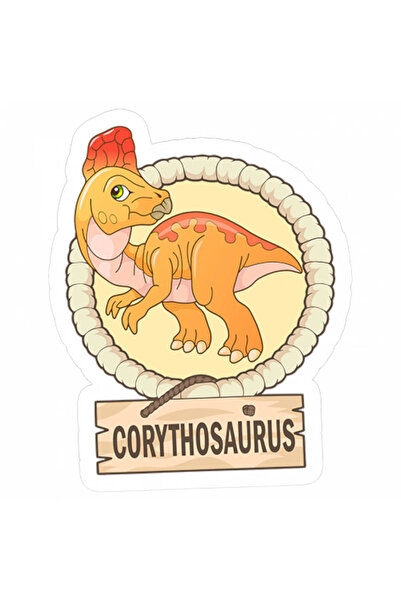 INOVATIX Set de 8 piese, autocolant dinozaur Corythosaurus, INOVATIX®. 6 cm