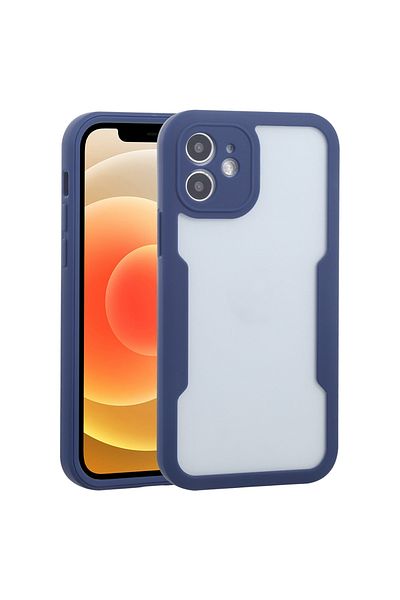 Techsuit Husă iPhone 12 + Folie - Techsuit ColorVerse 360 ​​Series - Albastră