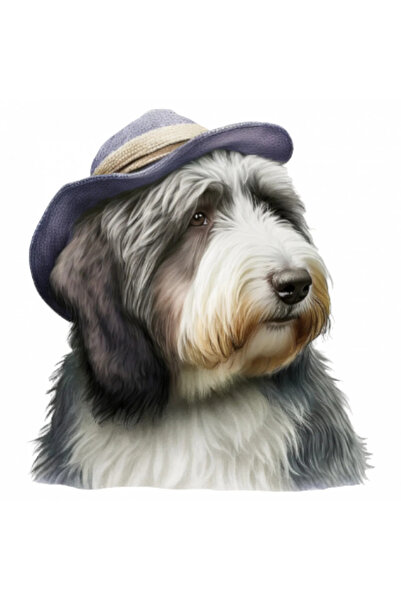 INOVATIX Set de 8 bucăți, autocolant pentru câini Collie cu barbă, INOVATIX®. 6 cm