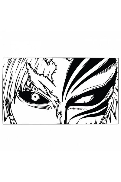 INOVATIX Set de 8 piese, autocolant Bleach Anime Ichigo Hollow, INOVATIX®. 6 cm