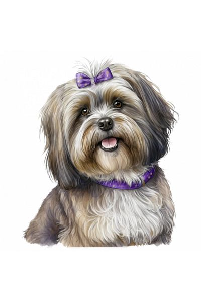 INOVATIX Set de 8 bucăți, autocolant câine Shih Tzu, INOVATIX®. 6 cm