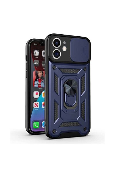 Techsuit Carcasă pentru iPhone 12 - Seria Techsuit CamShield - Albastră