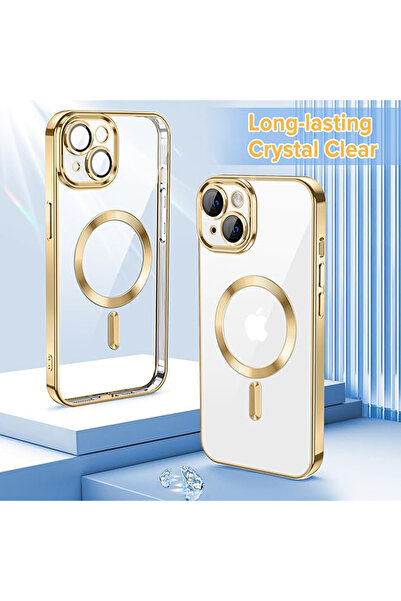 Techsuit Carcasă pentru iPhone 13 - Techsuit Luxury Crystal MagSafe - Auriu
