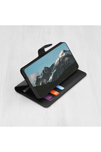 Techsuit Case for Samsung Galaxy A14 4G / A14 5G - Techsuit Leather Folio - Black