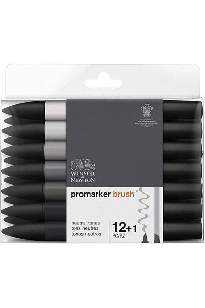 Winsor Newton ProMarker Brush Neutral Tones (13 Colors) Graphic Art Marker