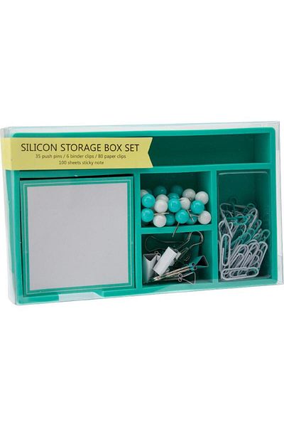 Roco Stationery Set – 18 cm, Plastic (PVC) Coated, Turquoise
