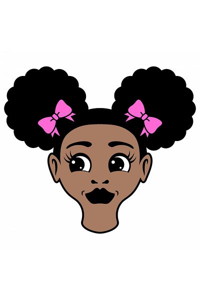 INOVATIX Set de 8 autocolante pentru coafură afro puff, INOVATIX®. 6 cm