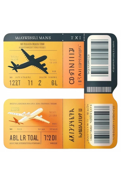 INOVATIX Set de 8 autocolante pentru bilete de avion, INOVATIX®. 6 cm